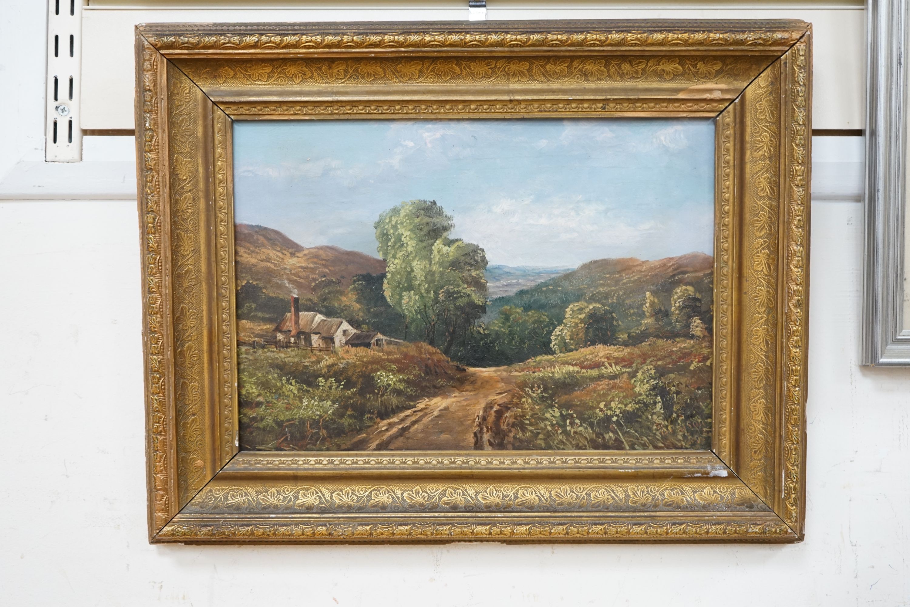 D. Pierson, oil on panel, A Surrey Lane, signed verso and dated '09, 24 x 34cm and a oil on canvas of Whitby Harbour, 19 x 39cm